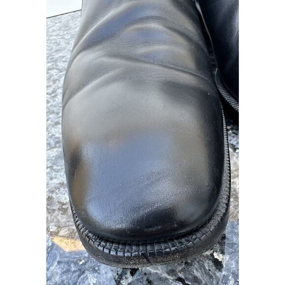 Salvatore Ferragamo Santo Chelsea Ankle Boots Black Glossy Leather Slip On 13D main image 15